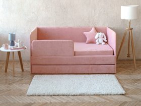 Диван-кровать Happy (коралловый) в Безменово - bezmenovo.mebel-nsk.ru | фото