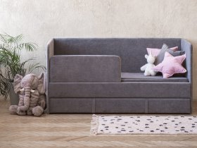 Диван-кровать Happy (темно-серый) в Безменово - bezmenovo.mebel-nsk.ru | фото