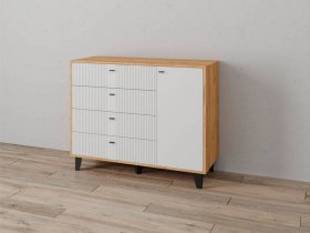 Комод «Катрин-13» (дуб крафт золотой/карбон фарфор) в Безменово - bezmenovo.mebel-nsk.ru | фото