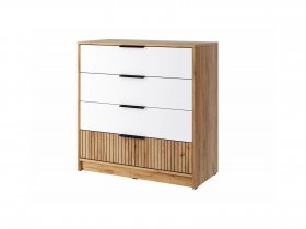 Комод КМ-001 Ивис (дуб крафт золотой/белый) в Безменово - bezmenovo.mebel-nsk.ru | фото