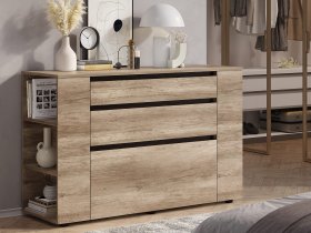 Комод КМ-06 Энигма (венге/дуб каньон) в Безменово - bezmenovo.mebel-nsk.ru | фото