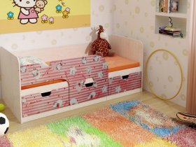 Кровать детская с ящиками 1,86 Минима Hello Kitty в Безменово - bezmenovo.mebel-nsk.ru | фото