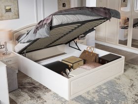 Кровать двуспальная 1,6 м Венеция КРМП-160 с подъемным механизмом в Безменово - bezmenovo.mebel-nsk.ru | фото