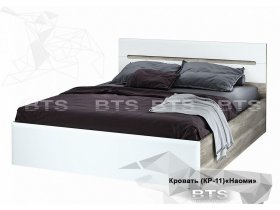 Кровать двуспальная 1,6 м  Наоми КР-11 в Безменово - bezmenovo.mebel-nsk.ru | фото