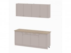 Кухонный гарнитур 2,0м Одетта (меланж/дуб сонома) в Безменово - bezmenovo.mebel-nsk.ru | фото