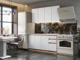 Кухонный гарнитур Ника 1,6 м (белый) в Безменово - bezmenovo.mebel-nsk.ru | фото
