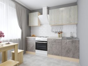 Модульная кухня Йота (пикард/цемент) в Безменово - bezmenovo.mebel-nsk.ru | фото