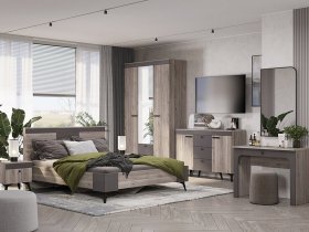 Модульная спальня Кассандра (дуб смоки/MF14) в Безменово - bezmenovo.mebel-nsk.ru | фото