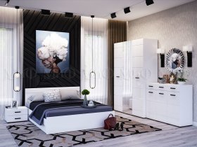 Модульная спальня Нэнси NEW в Безменово - bezmenovo.mebel-nsk.ru | фото