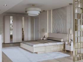 Модульная спальня Одетта (дуб эндгрей/меланж) в Безменово - bezmenovo.mebel-nsk.ru | фото