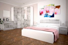 Модульная спальня Сорренто в Безменово - bezmenovo.mebel-nsk.ru | фото