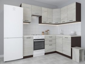 Модульная угловая кухня 1,4м*2,1м Лада (пикард) в Безменово - bezmenovo.mebel-nsk.ru | фото