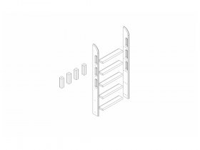 Пакет №10 Прямая лестница и опоры для двухъярусной кровати Соня в Безменово - bezmenovo.mebel-nsk.ru | фото