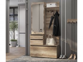 Прихожая ПР-04 Энигма (венге/дуб каньон) в Безменово - bezmenovo.mebel-nsk.ru | фото
