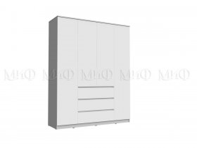 Шкаф 1600 с ящиками Челси (белый) в Безменово - bezmenovo.mebel-nsk.ru | фото