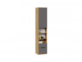 Шкаф комби с ящиками «Хилтон» - Исп.2 - 404.004.000 (дуб крафт золотой/графит матовый) в Безменово - bezmenovo.mebel-nsk.ru | фото